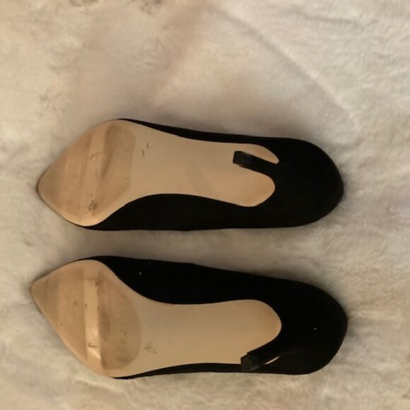 Brand New Black Faux Suede Pointed Heels SIze 7 Medium - Picture 5 of 5